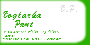 boglarka pant business card